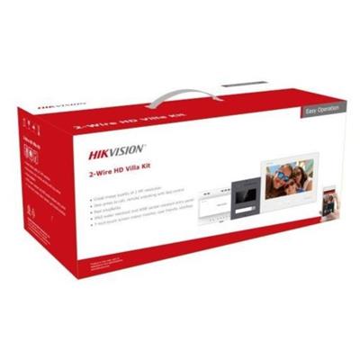 Hikvision DS-KIS704EY/Aluminium, complete kit monitor+door station+power source, 2-wire