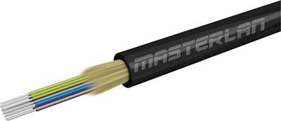 Masterlan DROPX universal fiber optic drop cable - 24F 9/125, SM, LSZH, black, G657A2, 1000m