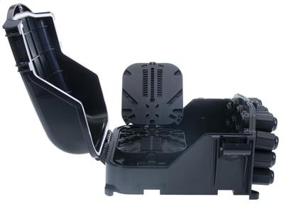 Masterlan FTTH terminal fiber optic box for 16x SC, including 2 splice trays