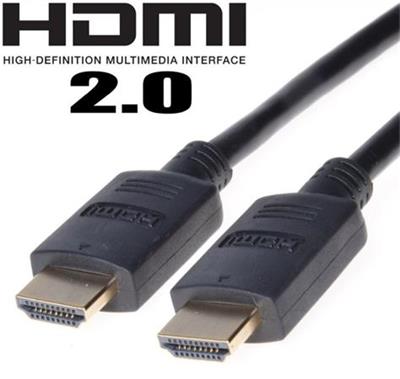 PremiumCord HDMI 2.0 High Speed + Ethernet cable, gold-plated connectors, 5m
