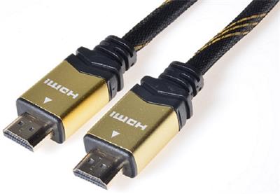 PremiumCord GOLD HDMI High Speed + Ethernet cable, gold-plated connectors, 1m