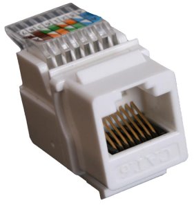 Masterlan keystone UTP Cat.6, white (for sockets)