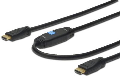 Digitus HDMI High Speed connection cable, type A, w/ amp. M/M, 20.0m, w/Ethernet, Ultra HD 24p, CE,