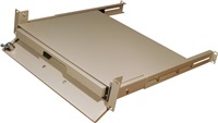 TRITON Police sliding lockable 19 2U for keyboard and mouse, gray