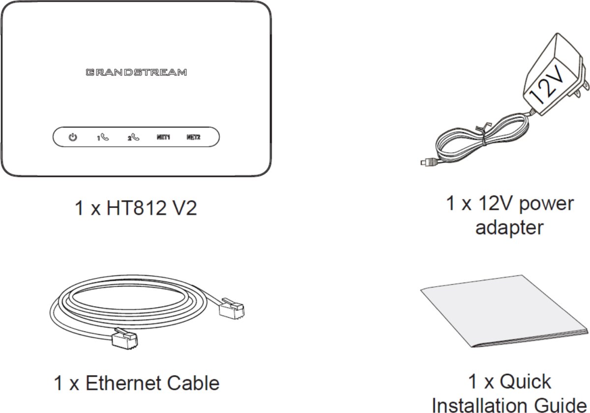 Grandstream HT812 v2 (ATA)