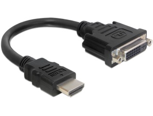 Delock adapter HDMI male> DVI 24 + 1 female, 20 cm