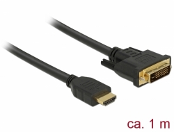 Delock HDMI to DVI cable 24 + 1 bidirectional 1 m