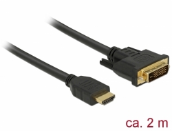 Delock HDMI to DVI cable 24 + 1 bidirectional 2 m