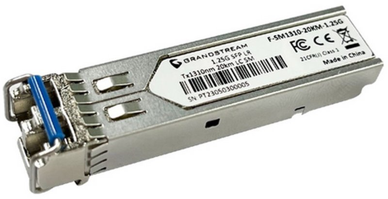 Grandstream SFP Fiber module, single mode, 20km, 1.25Gbps