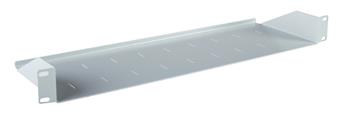 Masterlan fixed perforated shelf. 1U, 19 , 150mm, load capacity 15kg, gray