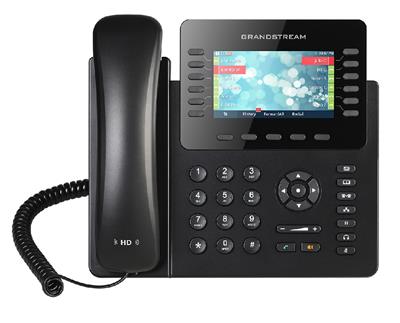 Grandstream GXP2170, 4.3"TFT color disp., 6x SIP account, 12prog. buttons., 48dig. BLF, BT, dual Gbit port, PoE