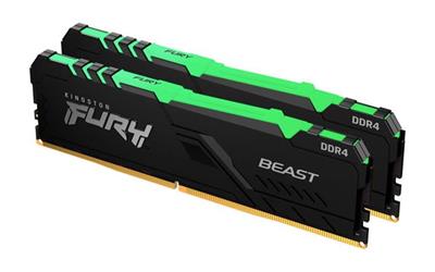 KINGSTON 16GB 3600MHz DDR4 CL17 DIMM (Kit of 2) FURY Beast RGB