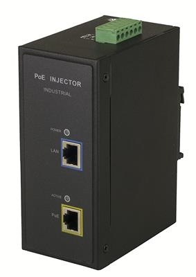 MaxLink DIN30-240 PoE injector - 100-240VAC/ 44-57VDC, 802.3af/at, 55V, 550mA, 30W, 1Gbit