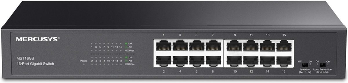 Mercusys MS116GS - 16-Port Gigabit Desktop/Rackmount Switch 