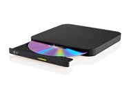 HITACHI LG - external drive DVD-W / CD-RW / DVD ± R / ± RW / RAM / M-DISC GP96Y, Ultra Slim, OTG connector, Bla