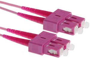 Masterlan fiber optic patch cord, SCupc-SCupc, Multimode 50/125 OM4, duplex, 3m