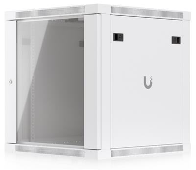 Ubiquiti 12U Rack Cabinet, Wall mount, 600mm, glass door