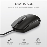 TRUST Optical BASI WIRED Mouse, USB