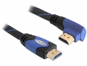 Delock High Speed HDMI Cable with Ethernet - HDMI A male> HDMI A male rectangular 1 m
