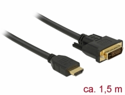 Delock HDMI to DVI cable 24 + 1 bidirectional 1.5 m