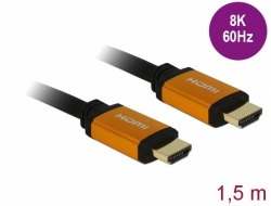 Delock Ultra High Speed HDMI Cable, 48 Gbps, 8K 60 Hz, 1.5 m