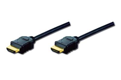 Digitus Highspeed Ethernet HDMI (1.4) connecting cable, 3x shielded, AWG 30, 1m, pos. contacts