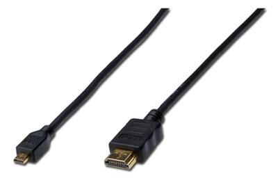 Digitus HDMI / D to HDMI / A connection cable 1m, gold-plated contacts