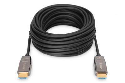 Digitus HDMI 2.1 AOC hybrid optical cable, Type AM / M, 20m, UHD 8K @ 60Hz, CE, gold, bl