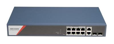 Hikvision DS-3E1512HP-SI-8P2T2F PoE Smart managed Switch, 8x PoE, 130W