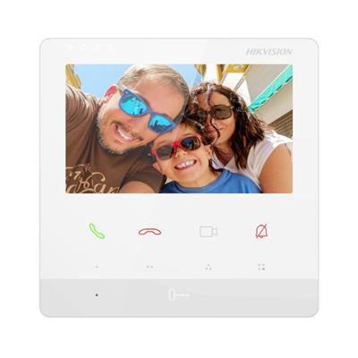 Hikvision DS-KH7100EY-WE2/White - 2-wire 4,3  IP monitor with touch buttons, WiFi, white