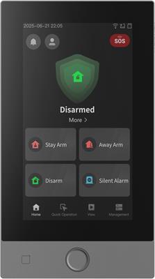 Hikvision DS-PK670MDW-HWE/Black, AX HYBRID PRO touchscreen keypad, black