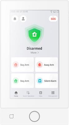 Hikvision DS-PK670MDWNP/White, AX HYBRID PRO touchscreen keypad, white
