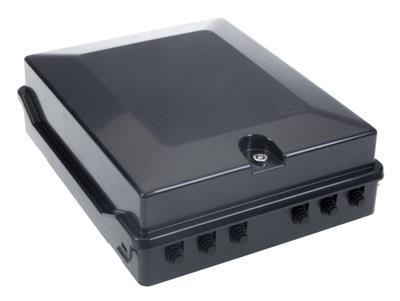 Masterlan FTTH terminal fiber optic box for 24x SC, including 6 splice trays
