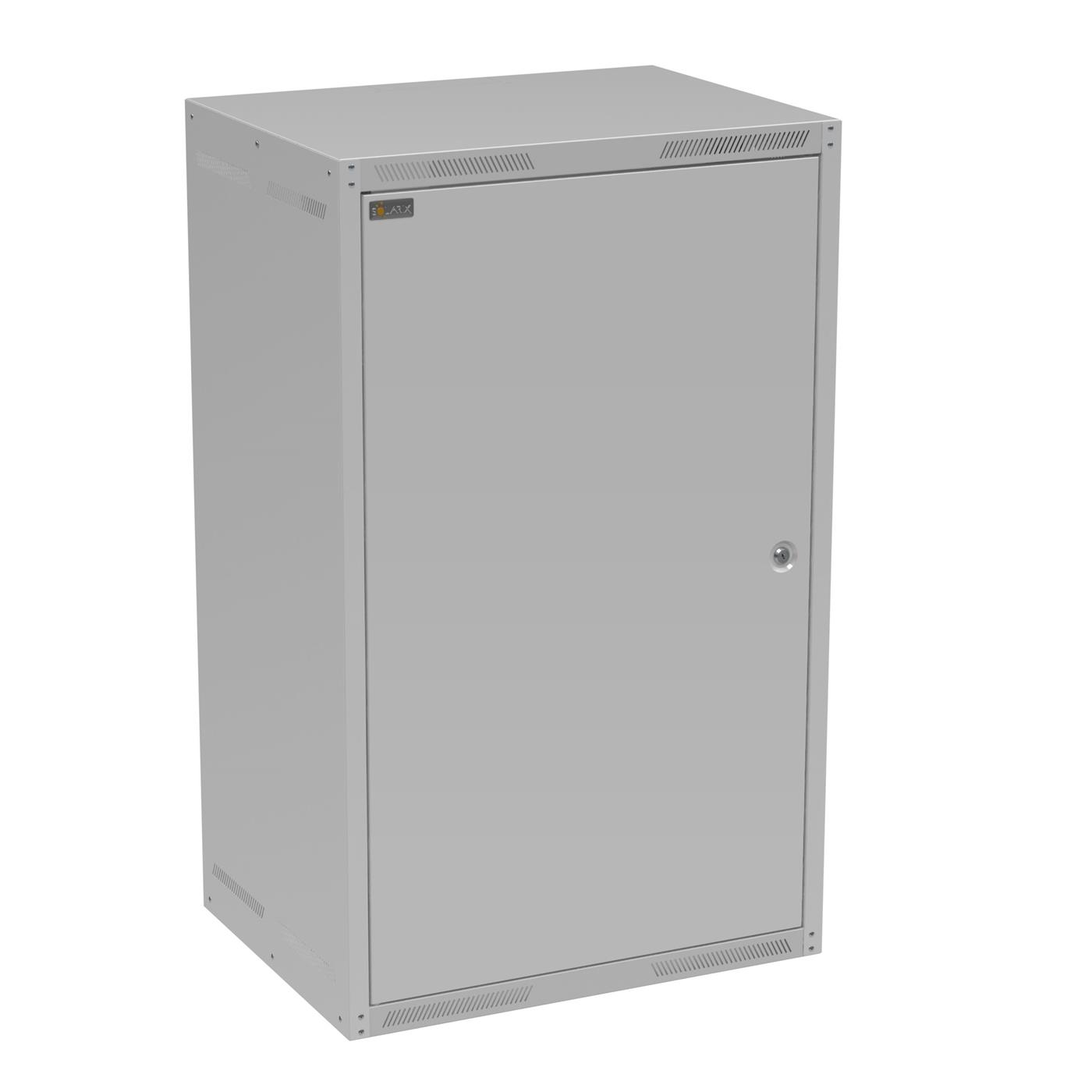 Solarix wall cabinet GrandN 20U 450mm, metal door, RAL 7035