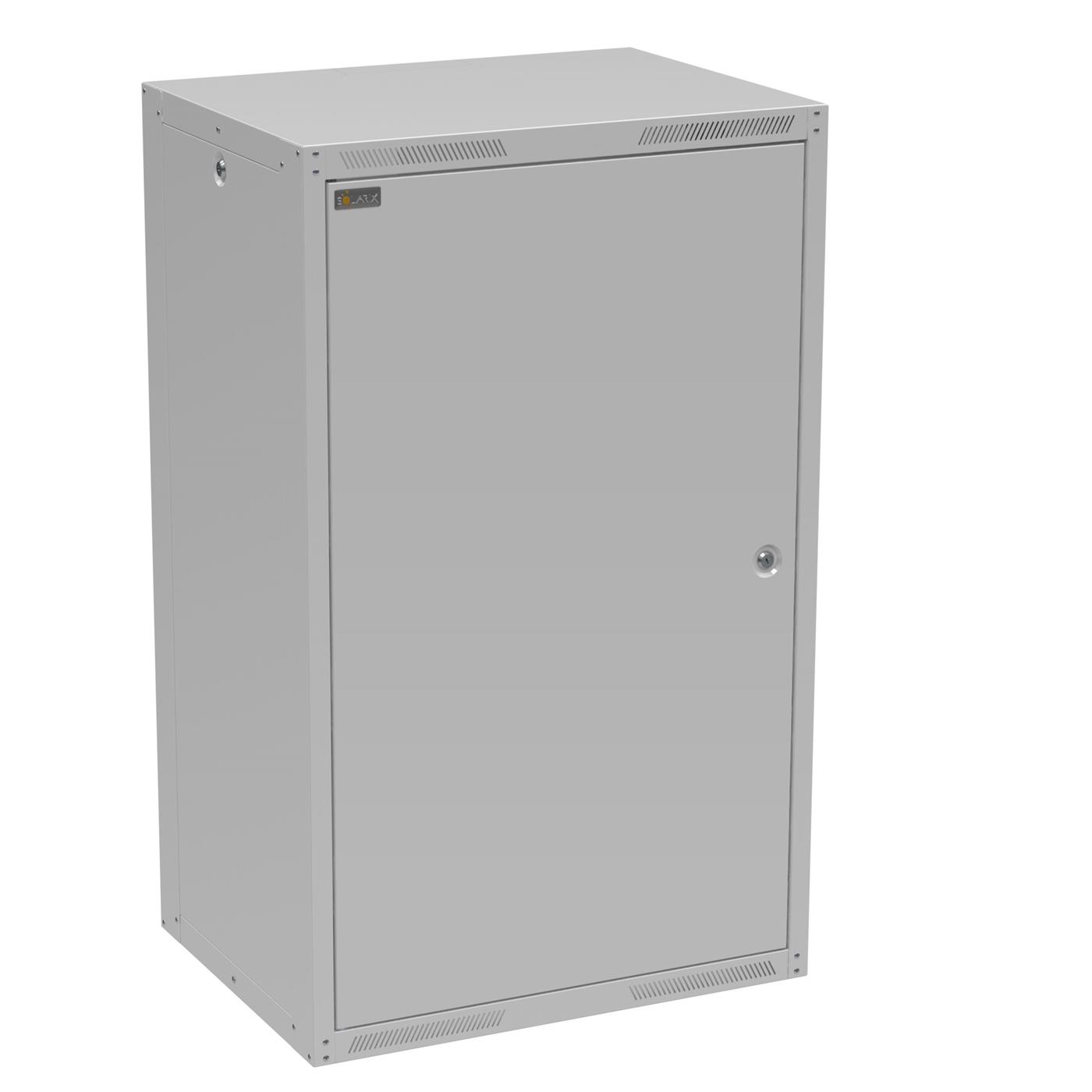 Solarix wall cabinet GrandN DUO 20U 450mm, metal door, RAL 7035