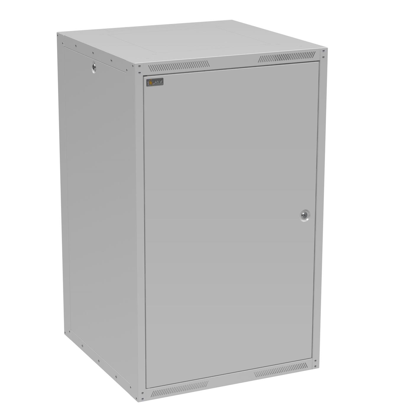 Solarix wall cabinet GrandN DUO 20U 600mm, metal door, RAL 7035