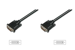 Digitus connection cable DVI-D (24 + 1), Shielded, DualLink, Black, 3m