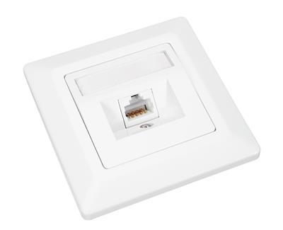 Solarix CAT5E UTP 1 x RJ45 flush-mounted socket white