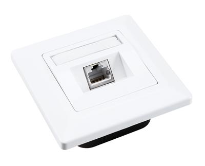 Solarix CAT6 STP 1 x RJ45 flush-mounted socket, white