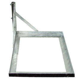 Tile base for pole mast (rail height 30cm, base 55x55cm for mast d=35mm)