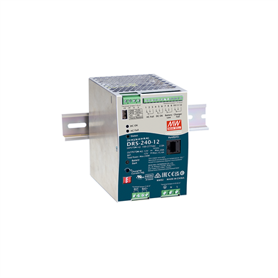 MEAN WELL DRS-240-12, DIN rail power supply, UPS, 12V, 240W