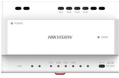 Hikvision DS-KAD704, audio-video and power distributor, up to 4 devices