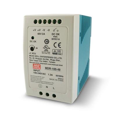 MEAN WELL MDR-100-12, DIN rail power supply, 12V, 90W