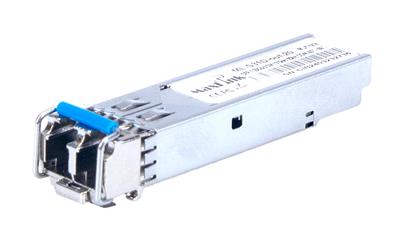 MaxLink 1.25G SFP optical module, industrial -40°C +85°C, SM, 1310nm, 20km, 2x LC connector, DDM