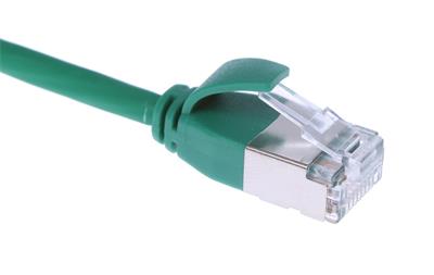 Masterlan comfort patch cable U/FTP, extra slim, Cat6A, 5m, green, LSZH