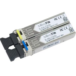 MikroTik SFP module S-35/53LC20D, SM, 20km, 1.25G (one pair)